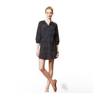 Anthropologie Maeve Polka Dot Shirt Dress. Mini Dress. 3/4 Sleeve. Size S